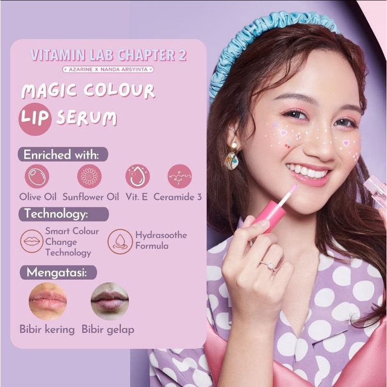 Azarine Magic Colour Lip Serum 4.5ml X NANDA ARSYINTA