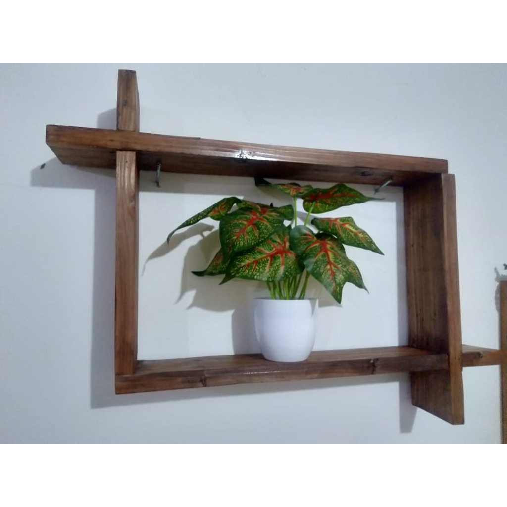 RAK DINDING KAYU MINIMALIS/RAK DAPUR CANTIK/RAK KAYU SUDUT SERBAGUNA