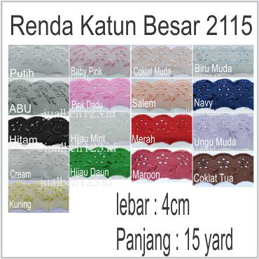 Renda Katun 2115 Lubang 5 Besar