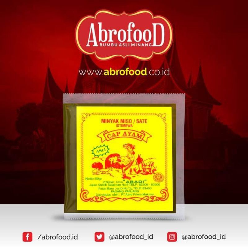 

minyak sate dan miso eceran 1/2 ons atau 50gr