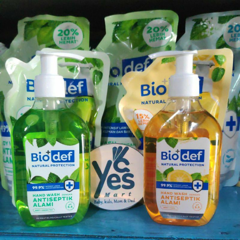 Hand Wash 250 ml Botol Sabun Cuci tangan Biodef Natural Protection bio def antiseptik Antiseptic