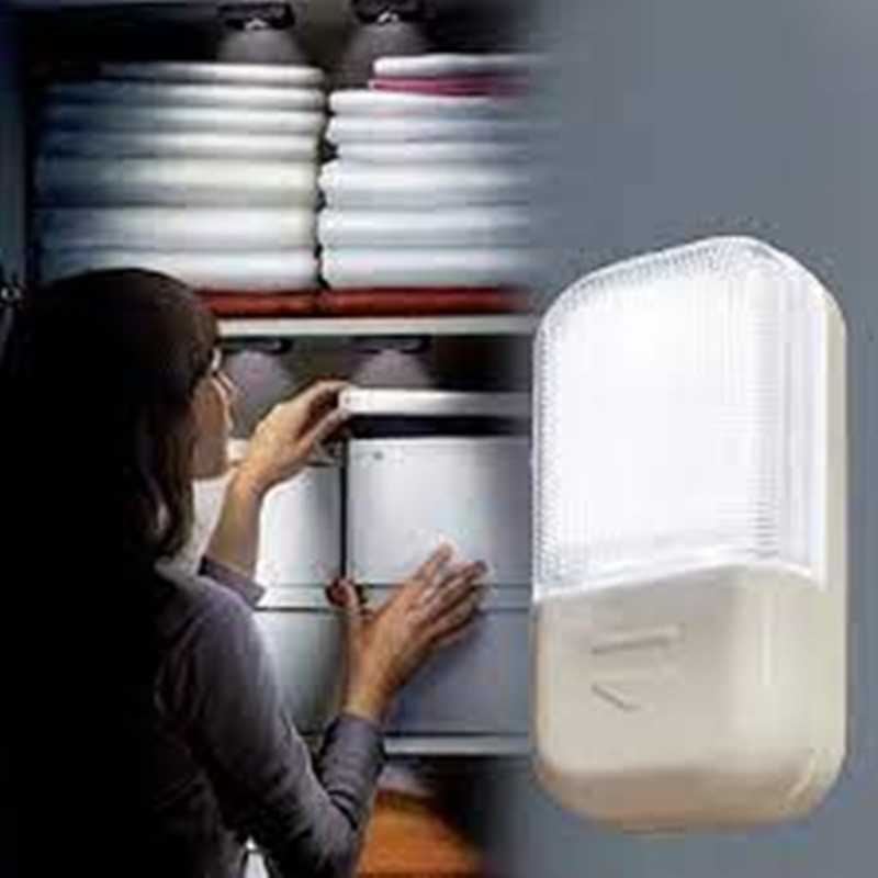 Lampu Lemari LED Otomatis Sensor Emergency Lamp Lampu Tempel Dinding Bentuk Kotak