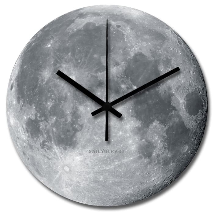 Jam Dinding Unik Artistik - Moon Wall Clock