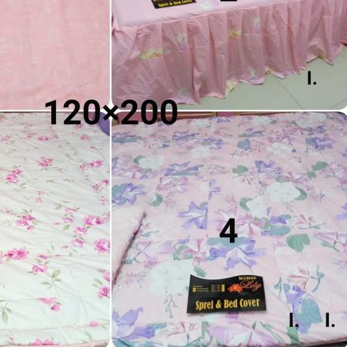♦ Sprei perca my love ukuran 120x200 single size kasur no 3 ♕