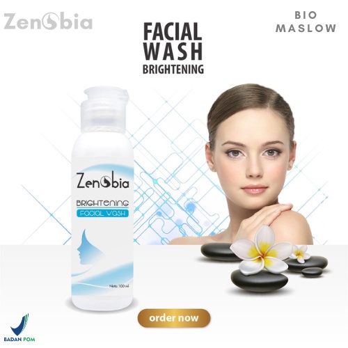Paket Pembersih Wajah Facial Wash & Toner Whitening Zenobia Skincare