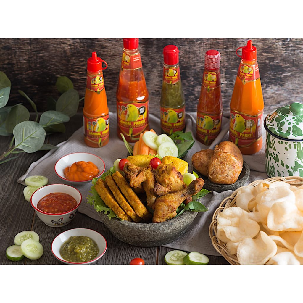 

Sambal Parkit Super Pedas Halus, Cabai Hijau dan Rica - 140 ml