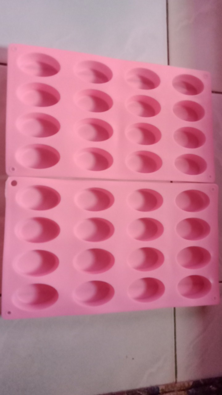 ❤id❤ Baki Cetakan Sabun Bentuk Oval Bahan Silikon Dengan 16 Lubang