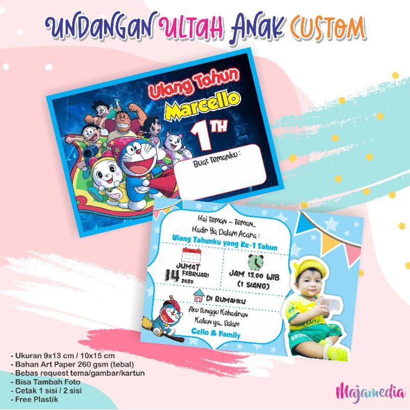 UNDANGAN ULTAH ANAK CUSTOM