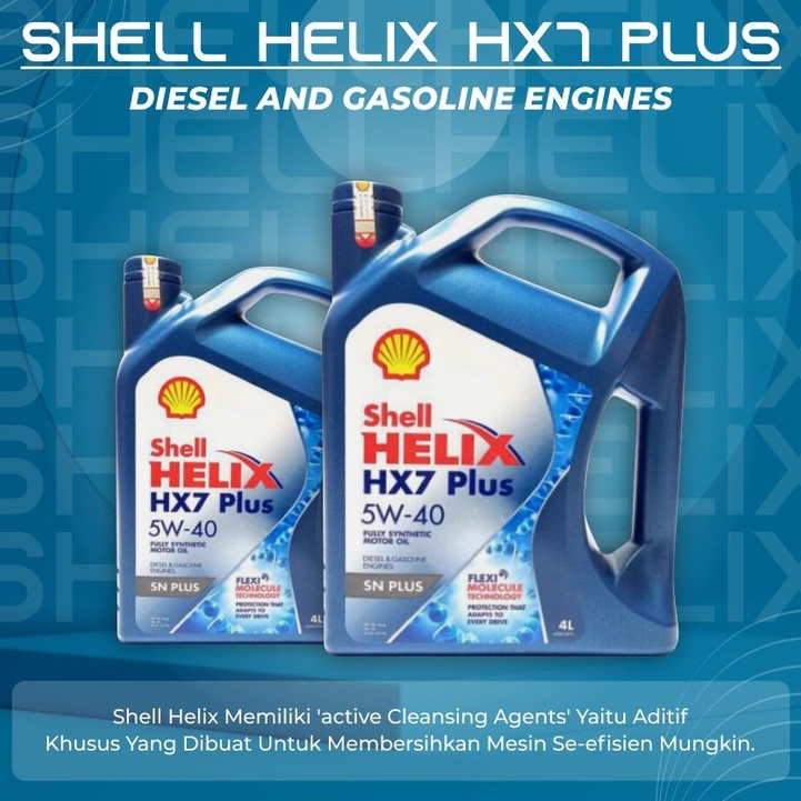 SHELL HELIX HX7 OLI MESIN MOBIL BENSIN / DIESEL