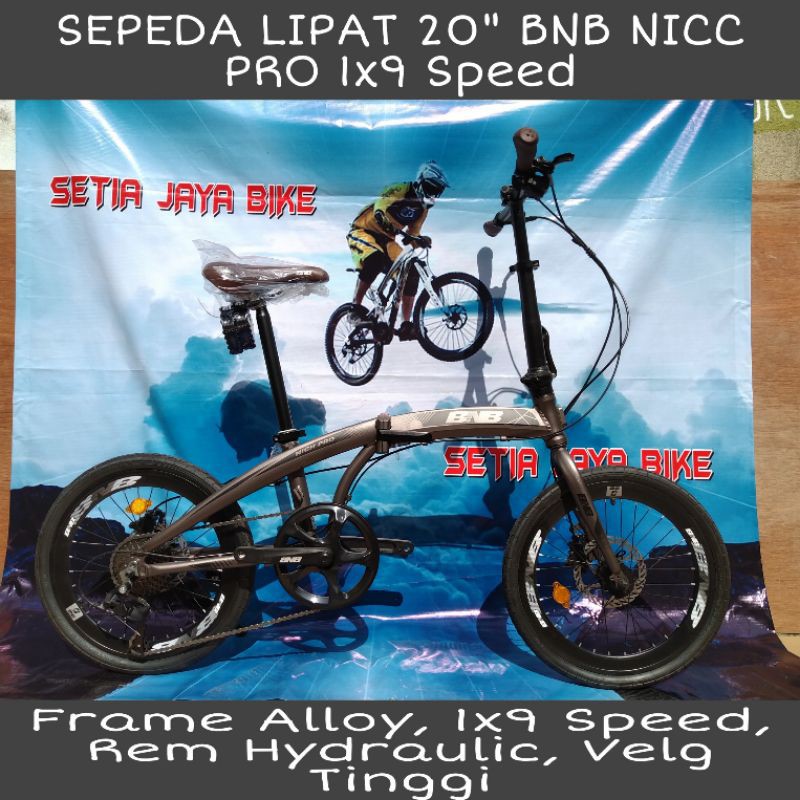 Sepeda Lipat 20 Inch BNB Nich Pro 9 Speed, Alloy, Hydraulic