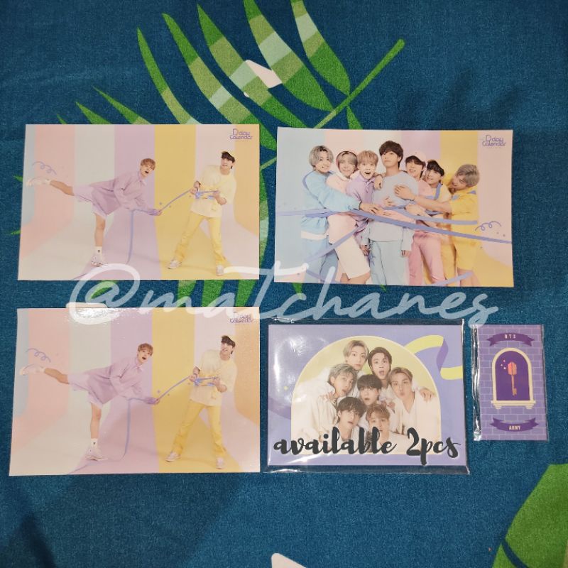 Sharing BTS Festa D-Day calendar 2021 | Posca Postcard Suga Yoongi Jimin Grup D-5 PC photocard