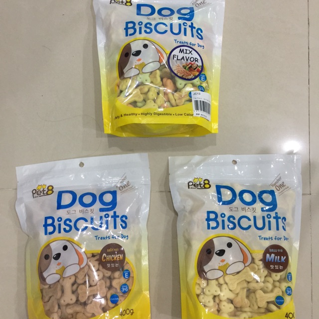 Pet8 Dog Biscuits 400gr Biskuit Anjing 3Variasi-BONE