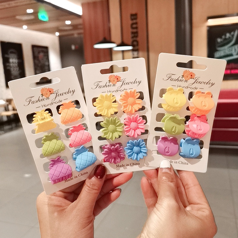 6pcs / Set Jepit Rambut Kecil Gaya Korea Untuk Aksesoris Anak Perempuan