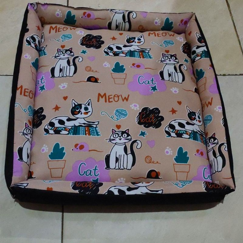 kasur tidur kucing motif