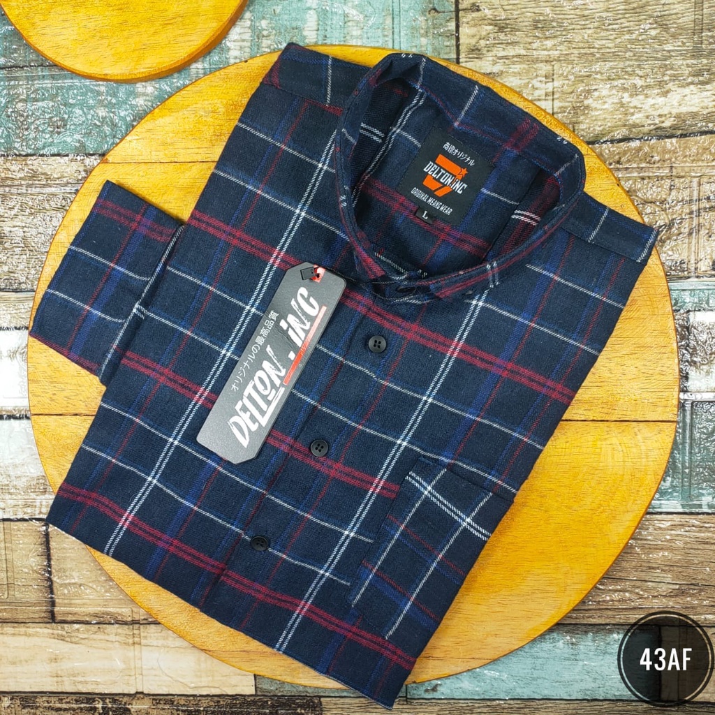 Kemeja Pria Lengan Panjang Model Slimfit  - Kemeja Flanel Pria (04AF)