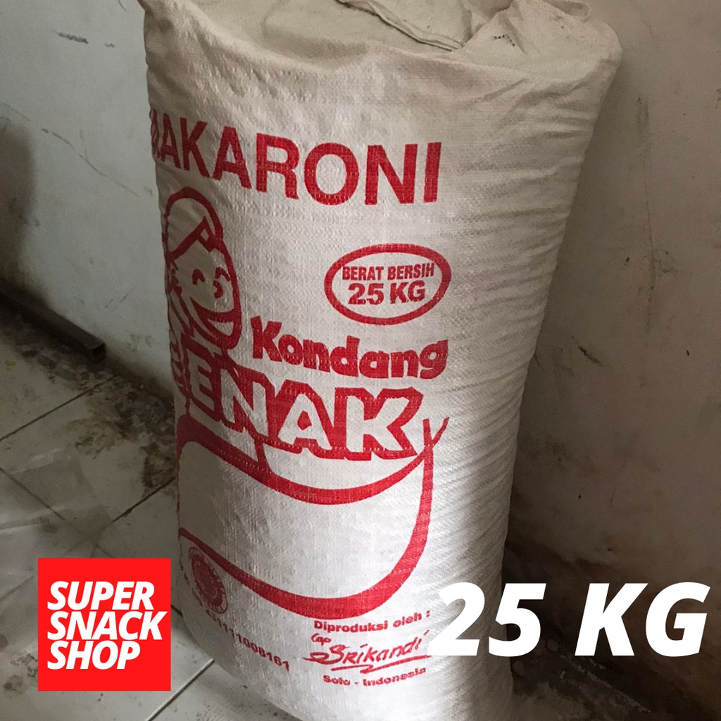 MAKARONI BANTET MURAH / MAKRONI MURAH / MAKARONI MENTAH /  MAKRONI BANTAT KUNING KONDANGENAK 25 KG