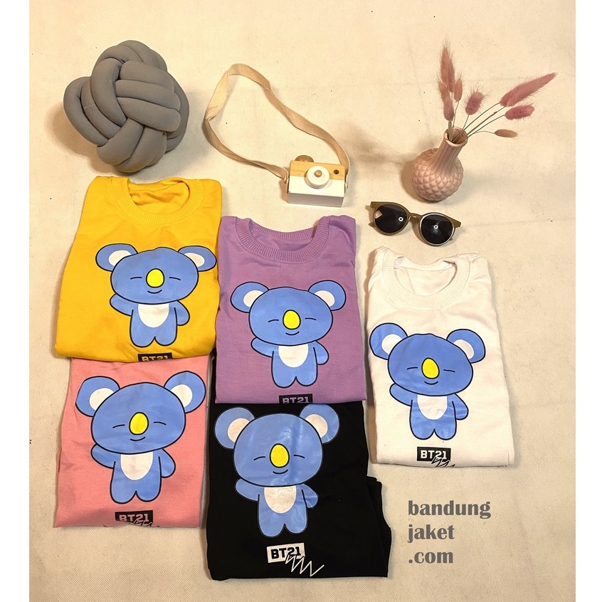 SWEATER ANAK CREW NECK BT21W PANDA // SWEATER BASIC ANAK BTS KOREA KEREN