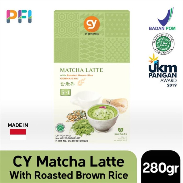 

DISKON - (BISA COD) CY Matcha Latte with Roasted Brown Rice (Genmaicha Latte)