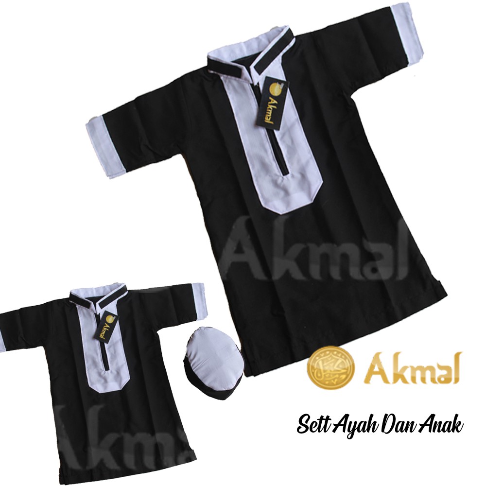 Akmal Baju Koko Gamis Panjang Sett Ayah dan Bayi Cocok Aqiqoh