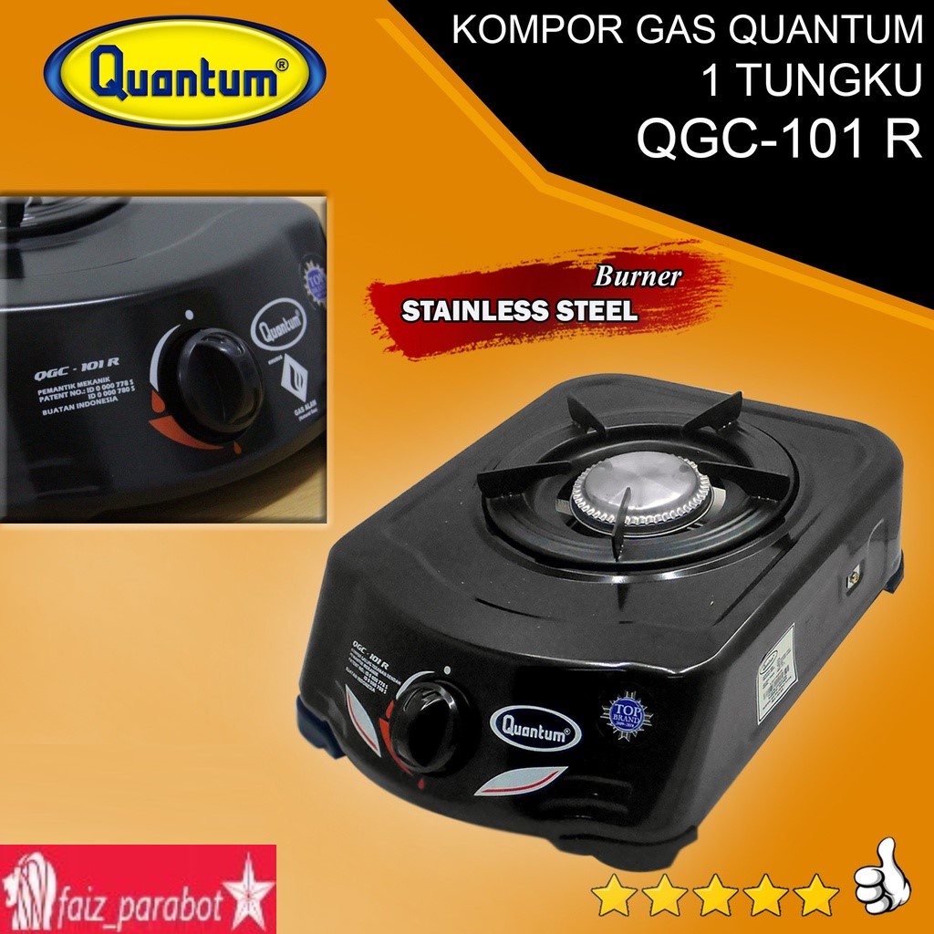 KOMPOR GAS LPG 1 TUNGKU QUANTUM QGC-101R