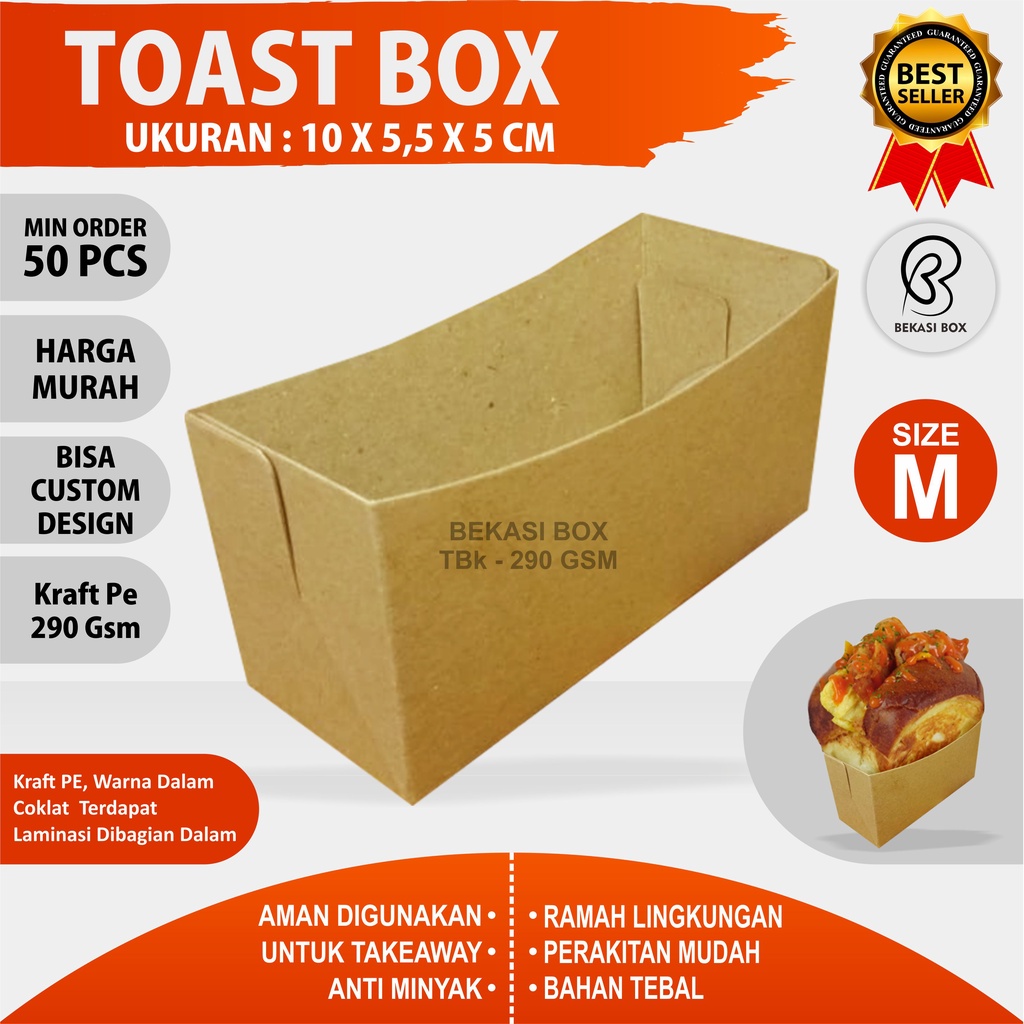 TOAST BOX M -  KRAFT (COKLAT)