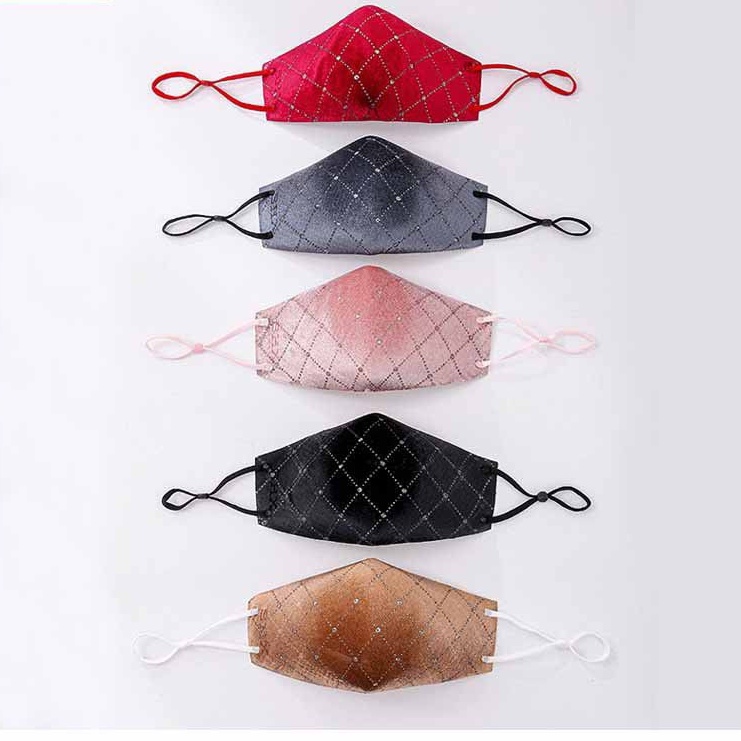 MASKER PELINDUNG WAJAH WANITA UNTUK PESTA KONDANGAN MEWAH CANTIK EARLOOP WARNA WARNI FASHION MODIS