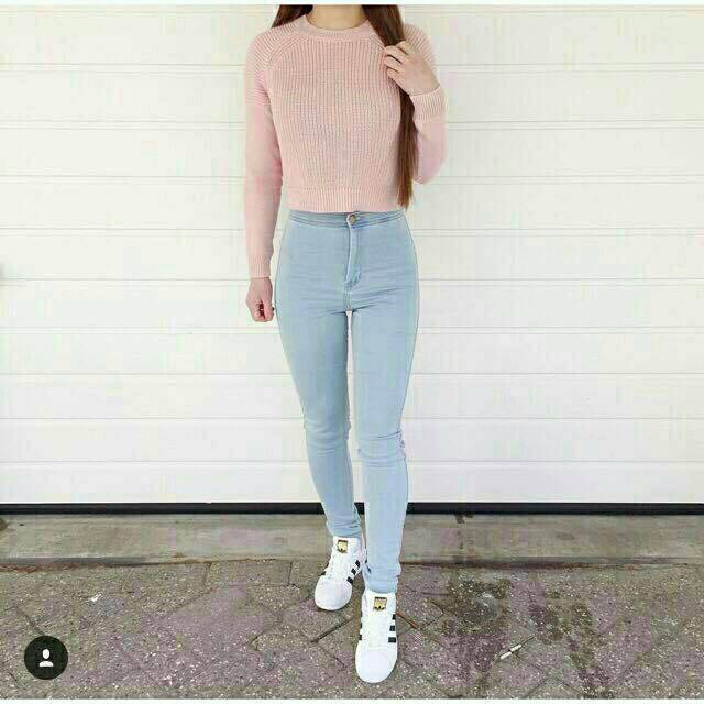 HIGH WAIST HW JEANS ORIGINAL PUNNY SIZE 27-30