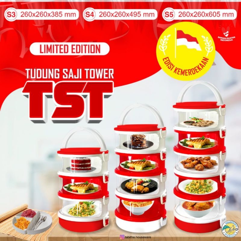 Tudung Saji TOWER TST Tabitha susun 4 +Bubblewrap