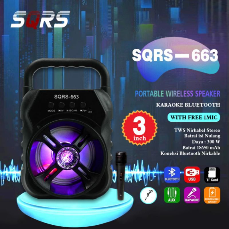 COD SPEAKER BLUETOOTH SQRS 663 PLUS MIC