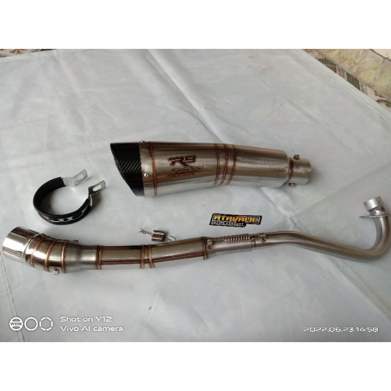 Knalpot Racing R9 H2 full set for Jupiter z Vega Revo blade supra smash Shogun eksoz