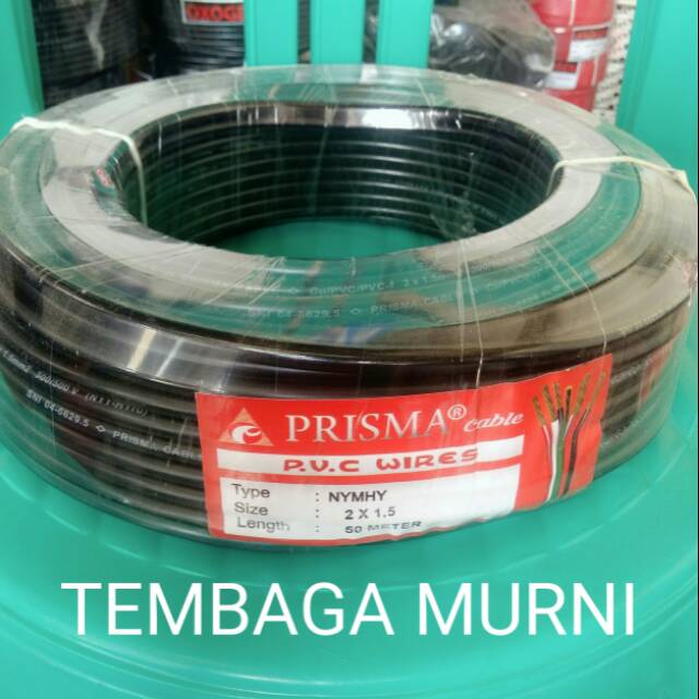 Kabel serabut nymhy 2x1,5m merk prisma kualitas jembo