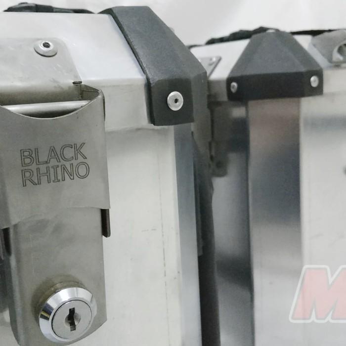 Side - Box Samping Motor Badak Hitam Alumunium Pannier 24liter
