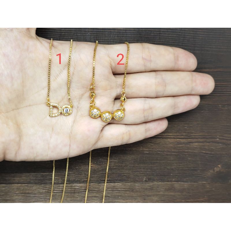 Fifi Fashion Kalung Koye 3 Model Perhiasan Lapis emas 08#