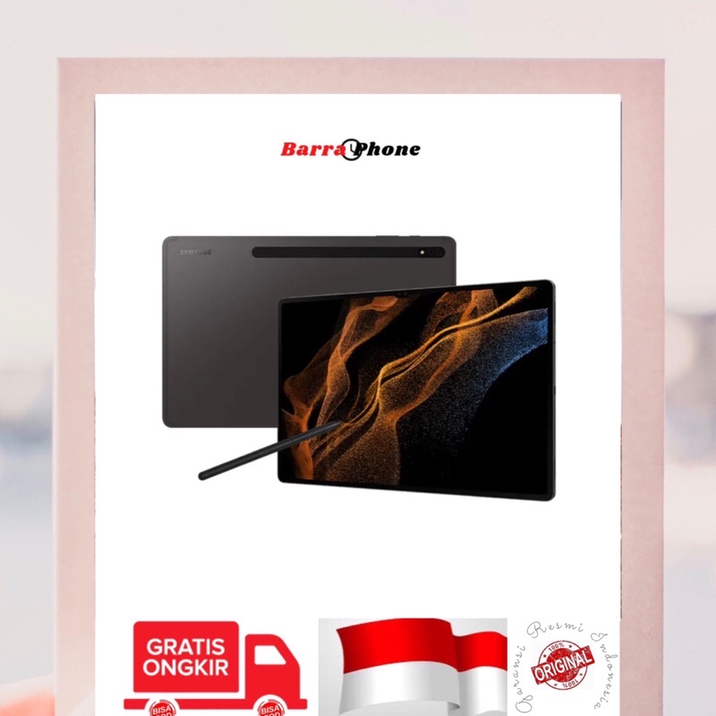 samsung galaxy tab s8 ultra 5g 12 256gb garansi resmi sein 1 tahun