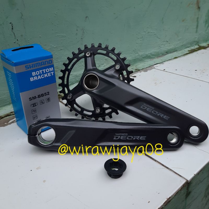 Crank Crankset Shimano Deore M5100 M4100 2 speed 26-36T dan single speed 32T