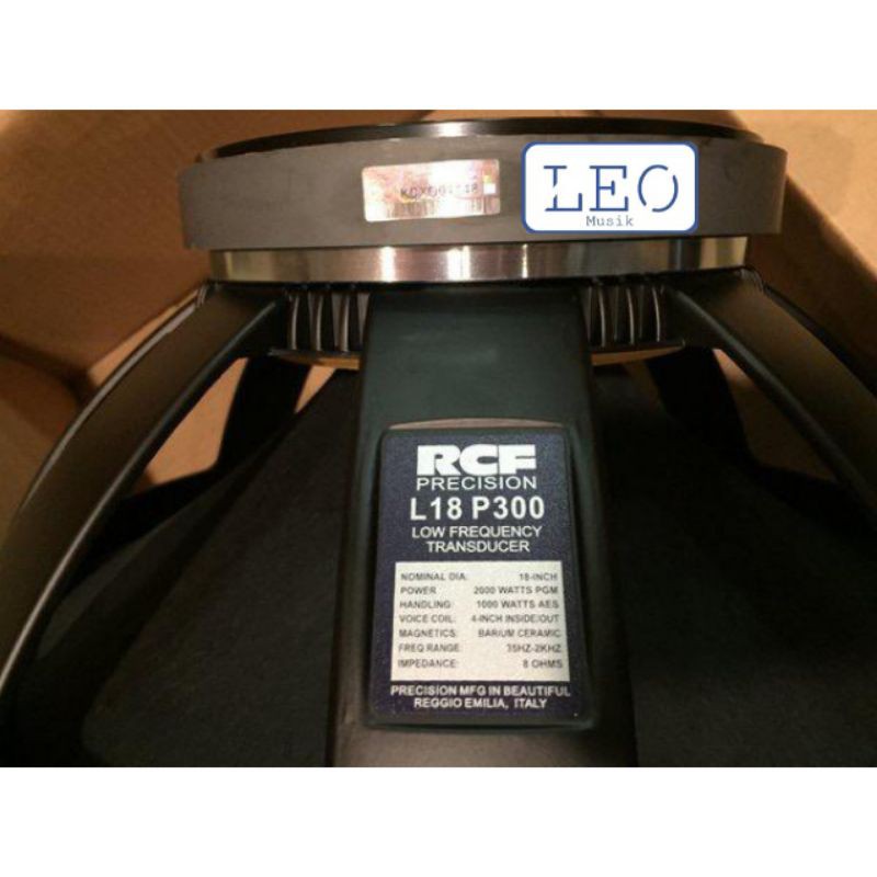 RCF COMPONENT SPEAKER L18P300 SUBWOOFER 18 INCH RCF 18P300