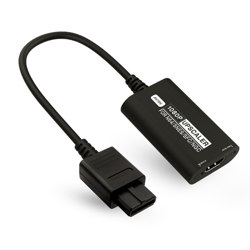 Btsg HDTV Converter Adapter 1080P Adaptor Mendukung Rasio 16:9 /4:3 Aspek Switching Cocok Untuk N64/SNES/SFC/NGC