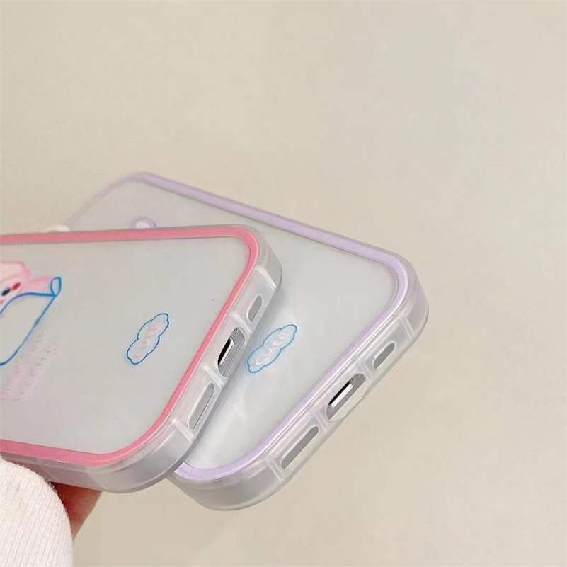 Soft Case Pelindung Lensa Penuh Tahan Banting Motif Kartun Untuk Compatible for iPhone 14 13 12 11 Pro Max X Xr Xs Max SE 2020 iPhone 8 7 6 6s Plus Fashion Cartoon Trend Mobile Phone Case Lens Full Cover Soft Shell Shockproof Phone Protective Cover