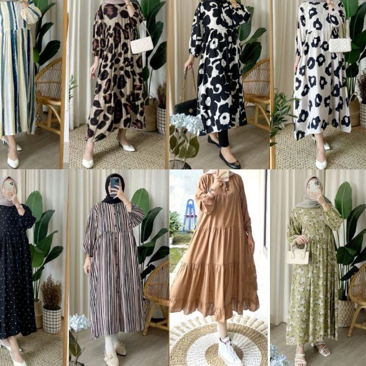 MORITA MAXI DRESS / MIDI DRESS/ MIDI RAYON / ZANZEA SEMI MAXI / NUANSA SEMI MAXI / MEGAN SEMI MAXI /