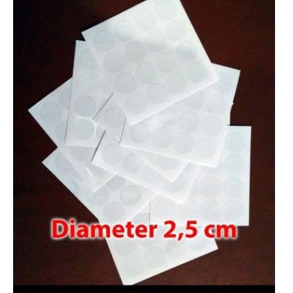 

50pcs stiker Transparan Polos Diameter 2,5cm. stiker vinyl polos Bulat