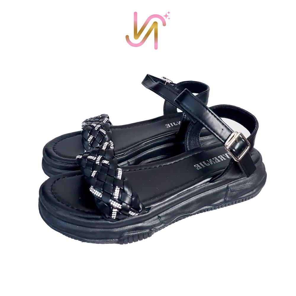 Nadilastuff Woven Platform Sandal Hak Tahu Wanita Premium