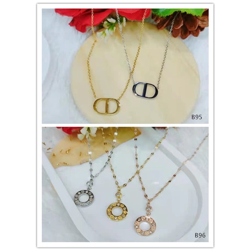 Kalung Titanium Permata Perhiasan Fashion B95,96