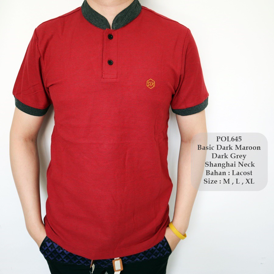  Kaos Berkerah Cowok Polos Polo Shirt Casual Pria Kaos 