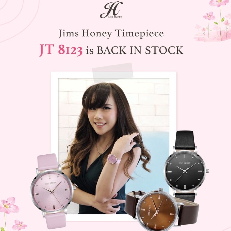 Jims Honey - JT 8123 - Jam Tangan Wanita Kulit Original