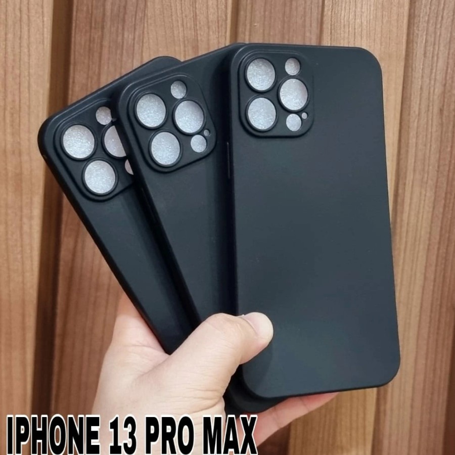 IPHONE 13 IPHONE 13 PRO IPHONE 13 PROMAX CASE BLACK PREMIUM SILIKON HITAM SOFTCASE CASING PROTECT CAMERA COVER PELINDUNG KAMERA PRO MAX