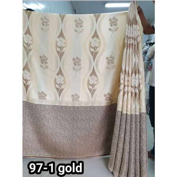 kain gorden meteran kain saja hordeng gordyn korden 2 dimensi bahan prada songket motif bunga kode 9