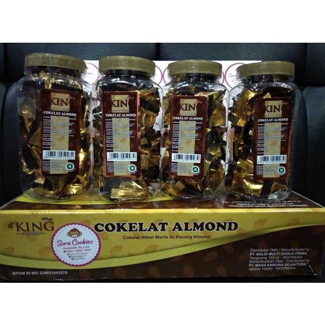 

PROMO 1 Dus (Isi 4 toples) Coklat Almond d' KING MURAH