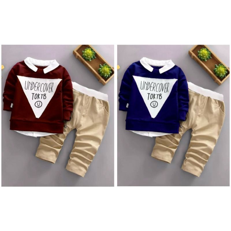 

SETELAN UNDERCOVER FASHION ANAK SETELAN ANAK LAKILAKI BAJU ANAK DD