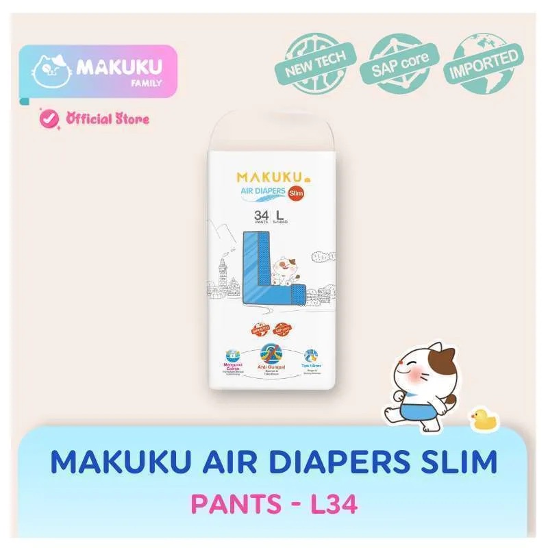 Makuku Air Diapers Tape/Pants S38/M36/L34/XL32