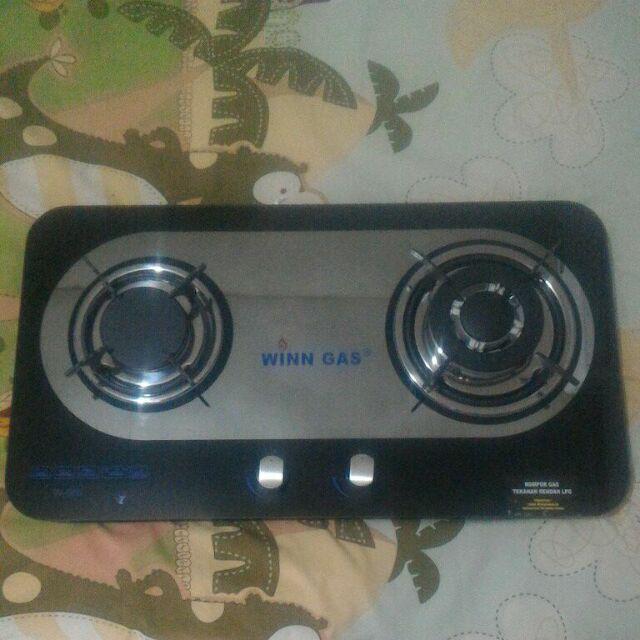 (khusus Gojek) Kompor Gas Glass/kaca Mewah Winn 2 Tungku - W888 W-888